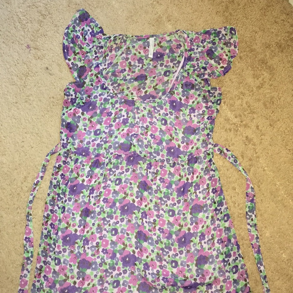 Old navy cute purple floral dress size small